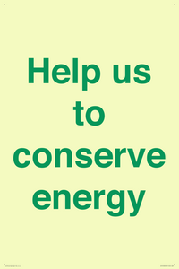 Help us to conserve energy 